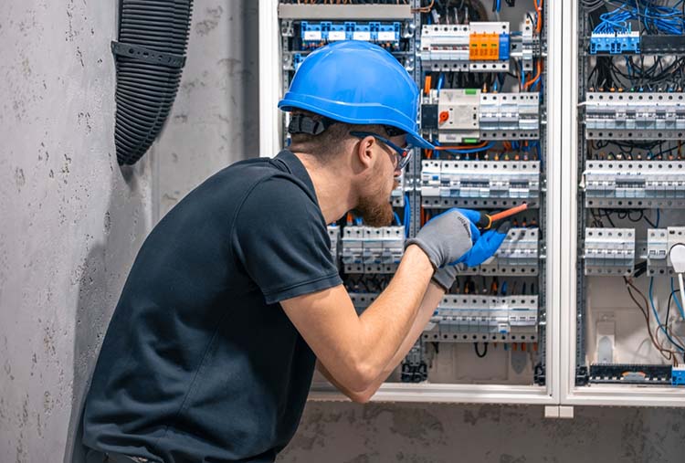 A,Male,Electrician,Works,In,A,Switchboard,With,An,Electrical